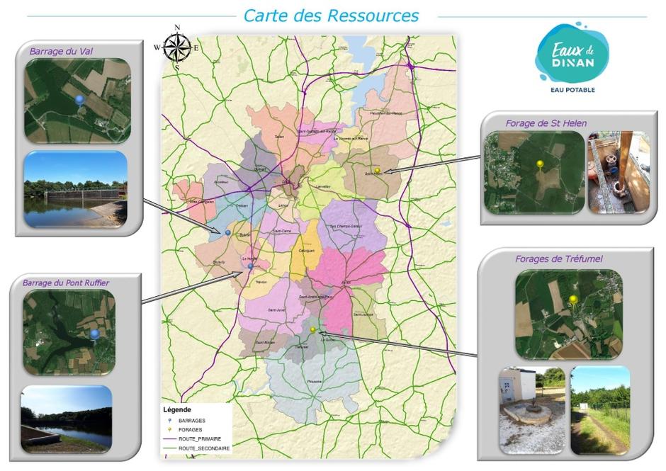 Carte des ressources Eaux de Dinan